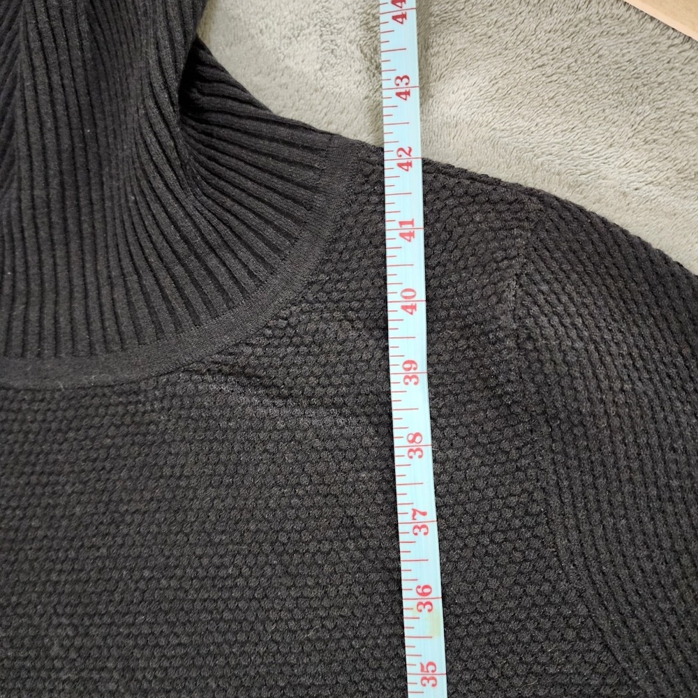 Prana Bodycon Dress Women's Medium Black Knit Turtleneck Midi - Picture 6 of 7